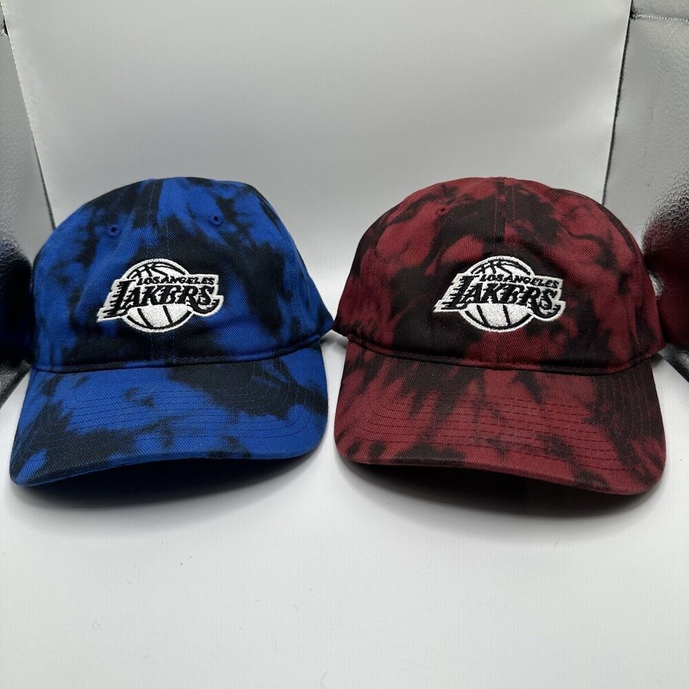 Los Angeles Lakers Mitchell And Ness Hats Adjustable Size BLUE And Maroon